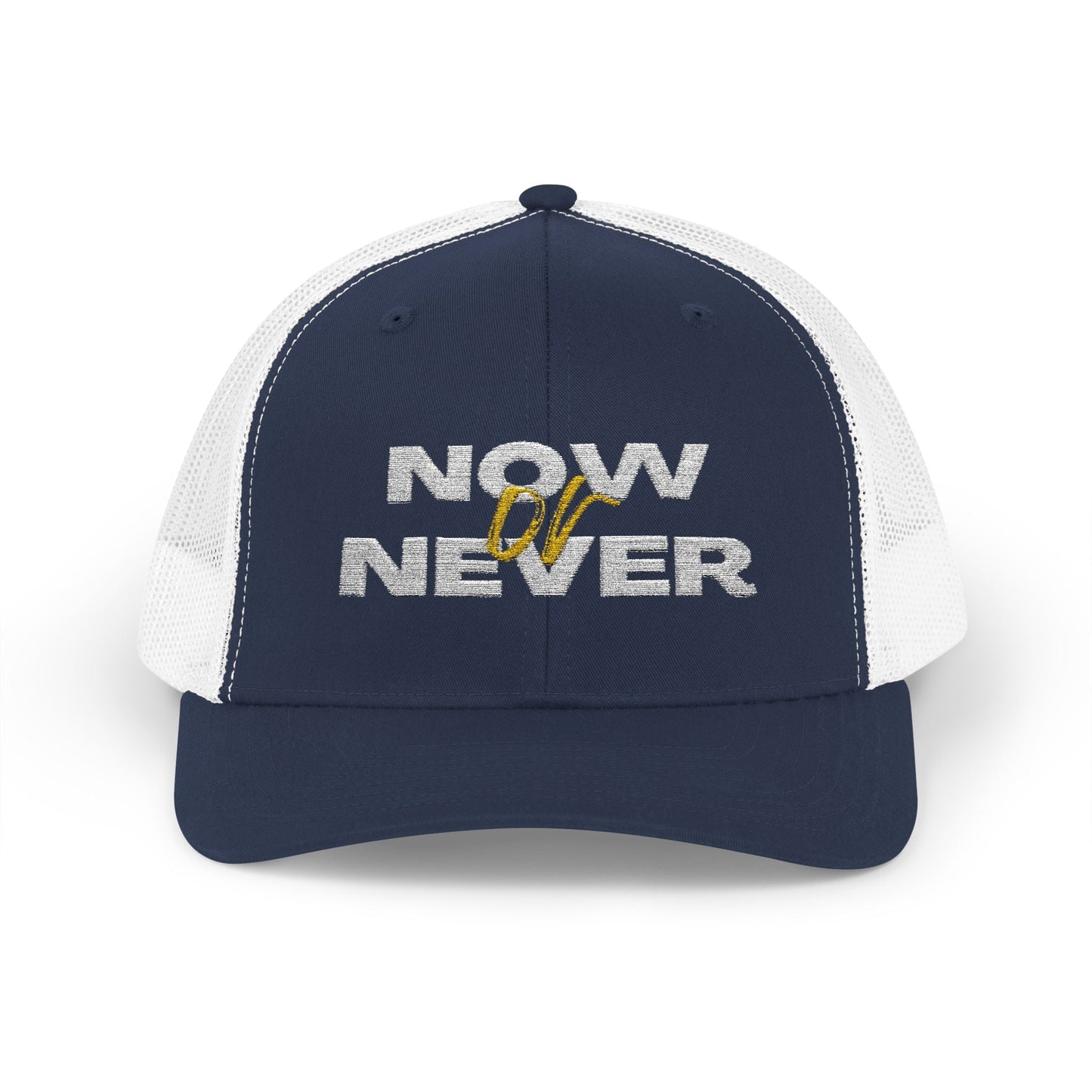 Now or Never Snapback Trucker Cap | Stylish Hat for Everyday, Perfect Gift, Trendy Headwear for Festivals, Sports, Casual Wear
