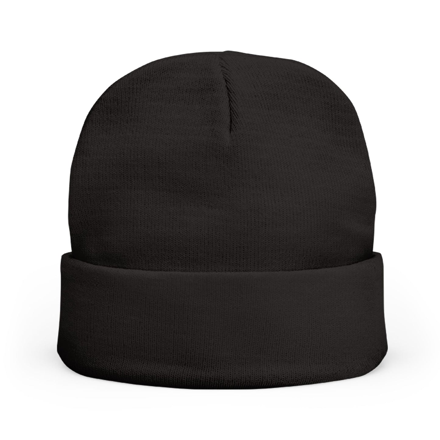 "YR" | Solid Black | Embroidered Knit Beanie | Cozy Fashion Accessory, Warm Winter Hat, Gift Idea, Trendy Headwear, Unisex Beanie