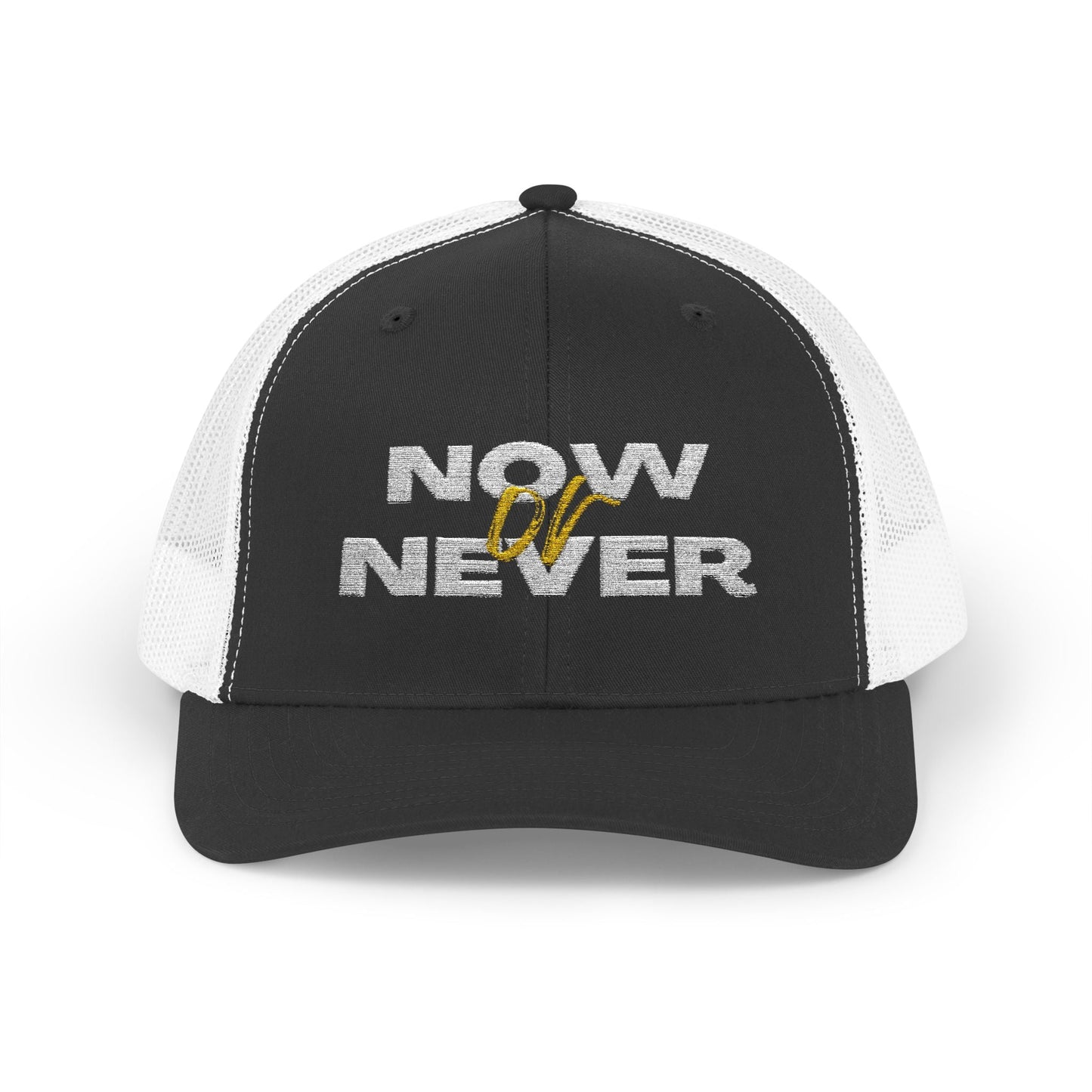 Now or Never Snapback Trucker Cap | Stylish Hat for Everyday, Perfect Gift, Trendy Headwear for Festivals, Sports, Casual Wear