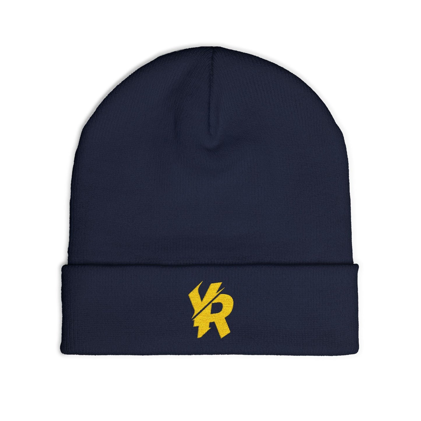 "YR" | Royal Blue |  Embroidered Knit Beanie | Cozy Fashion Accessory, Warm Winter Hat, Gift Idea, Trendy Headwear, Unisex Beanie