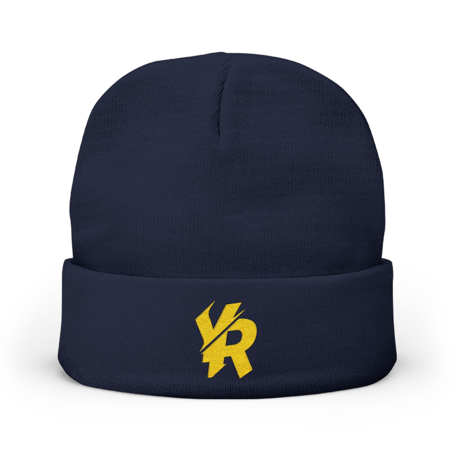 "YR" | Royal Blue |  Embroidered Knit Beanie | Cozy Fashion Accessory, Warm Winter Hat, Gift Idea, Trendy Headwear, Unisex Beanie