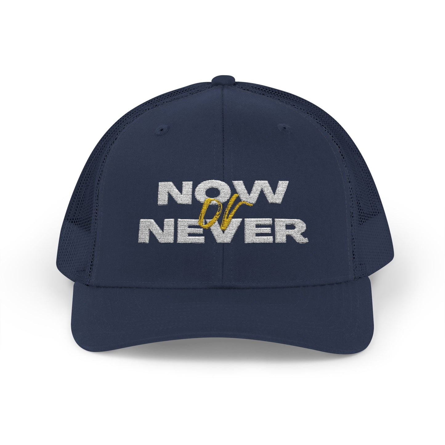 Now or Never Snapback Trucker Cap | Stylish Hat for Everyday, Perfect Gift, Trendy Headwear for Festivals, Sports, Casual Wear